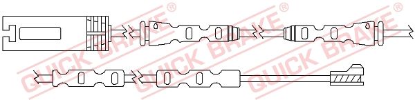 QUICK BRAKE įspėjimo kontaktas, stabdžių trinkelių susidėvėjim WS 0291 A